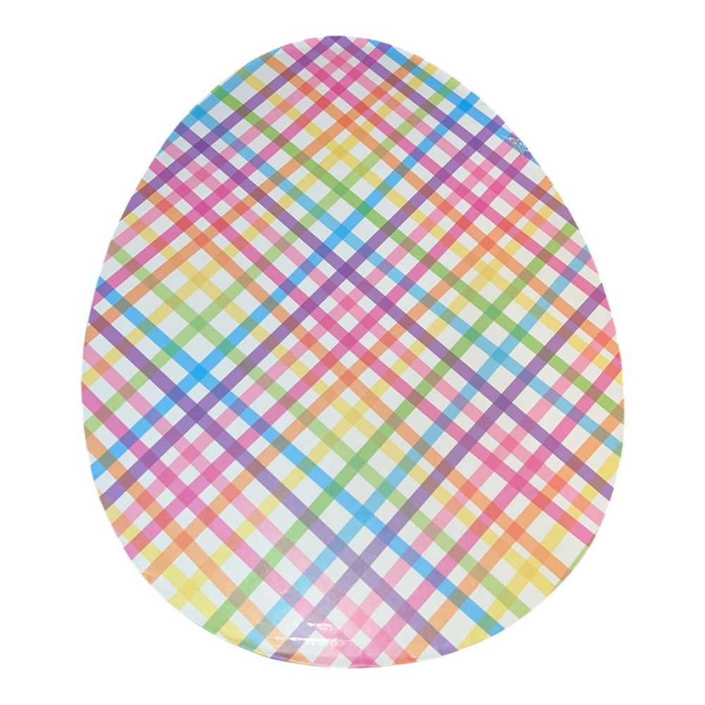 Multicolor Striped Egg Shaped Box, 12.5 x 9.5 inches